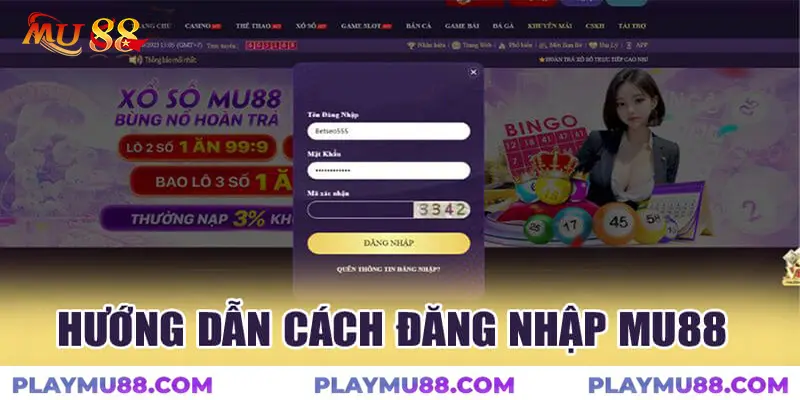 Hướng dẫn cách đăng nhập Mu88